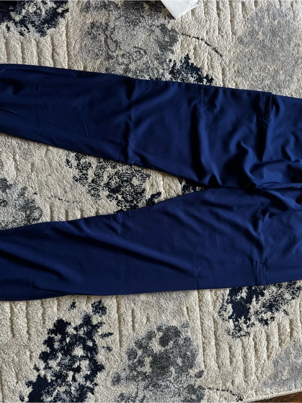 healing hands Navy Slim  women’s Jogger Scrub Pants with Drawstring Waist - Picture 2 of 3
